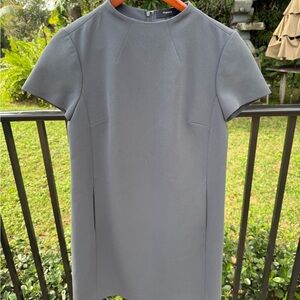 New Theory Charcoal Gray Mini Dress with Pockets — Size 2